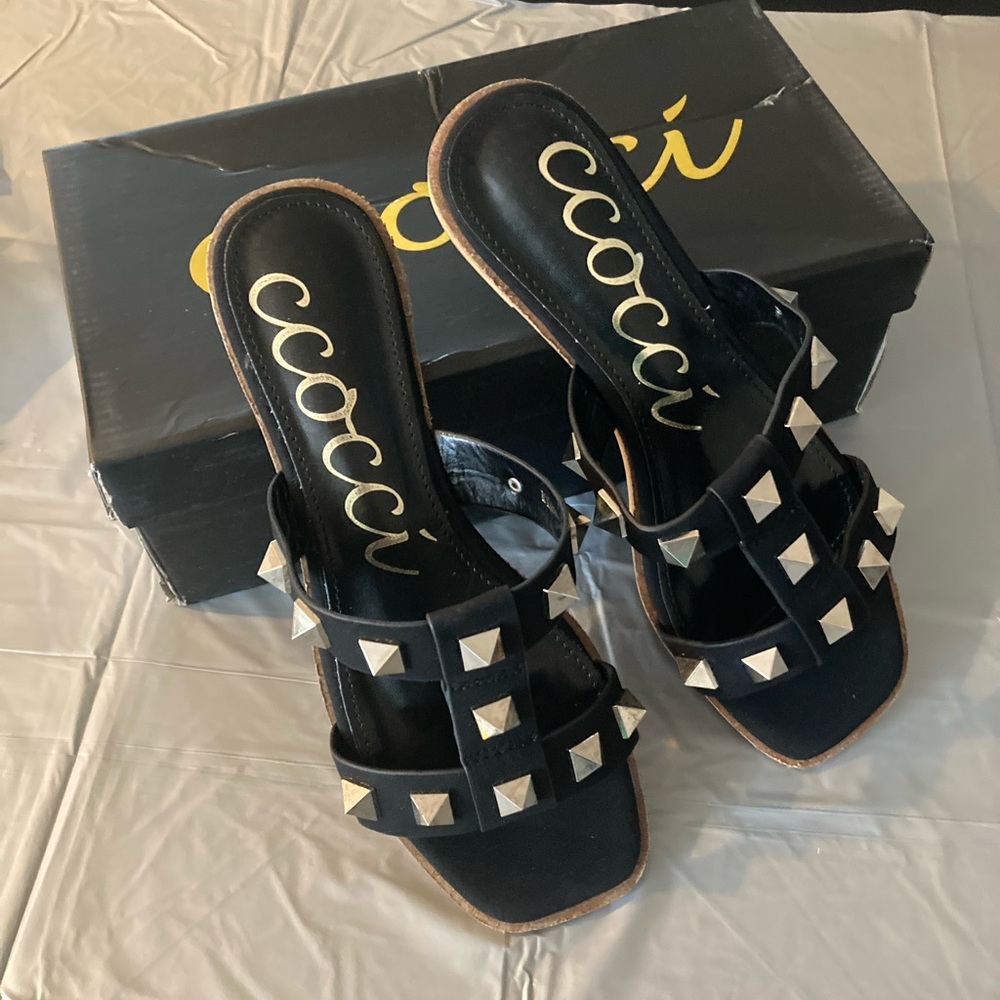 Nib Minerva Studded Slides - image 1